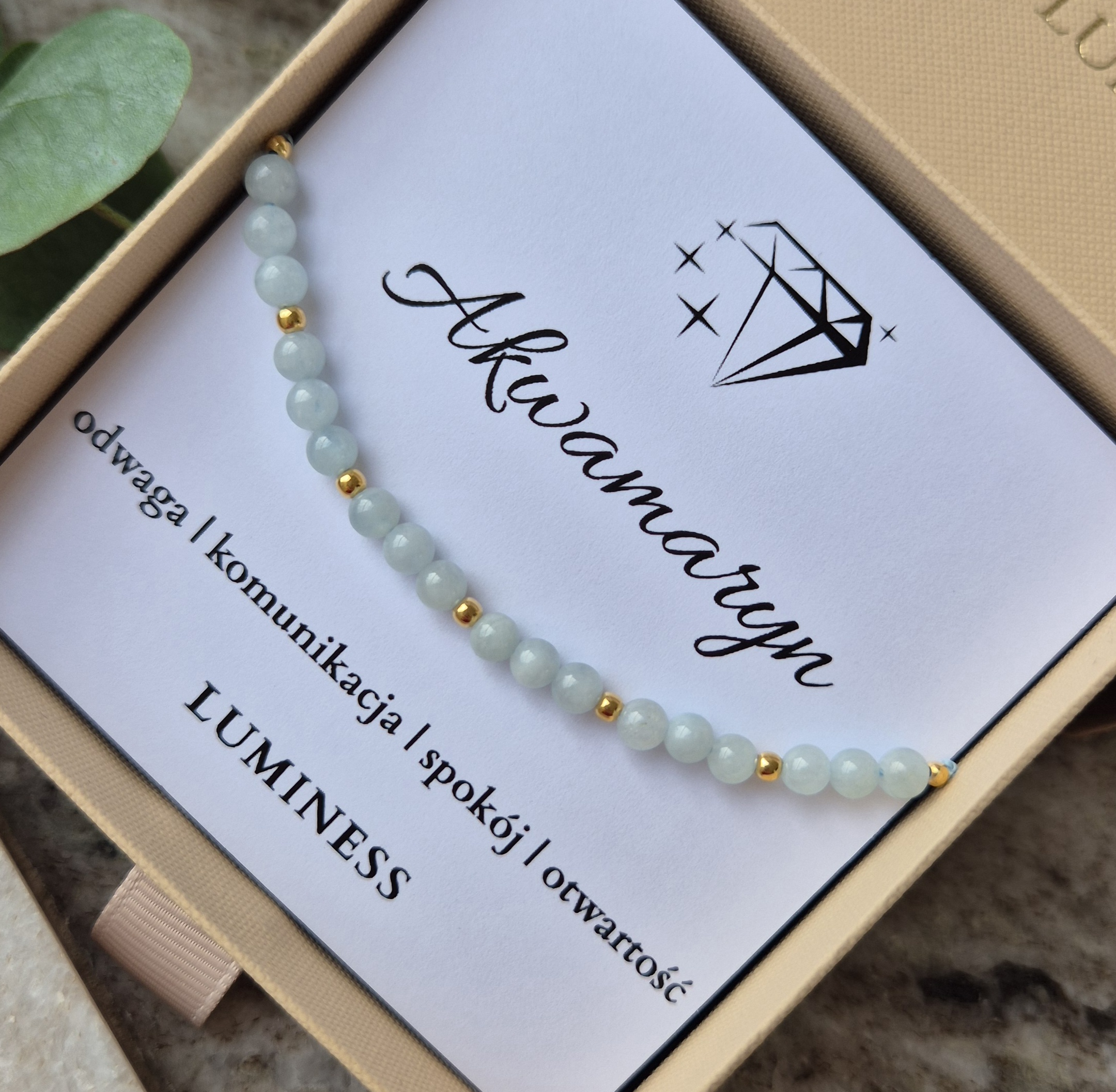 Bransoletka z AKWAMARYNEM - obrazek 2