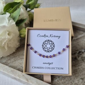 Bransoletka "czakra korony" w ozdobnym pudełku