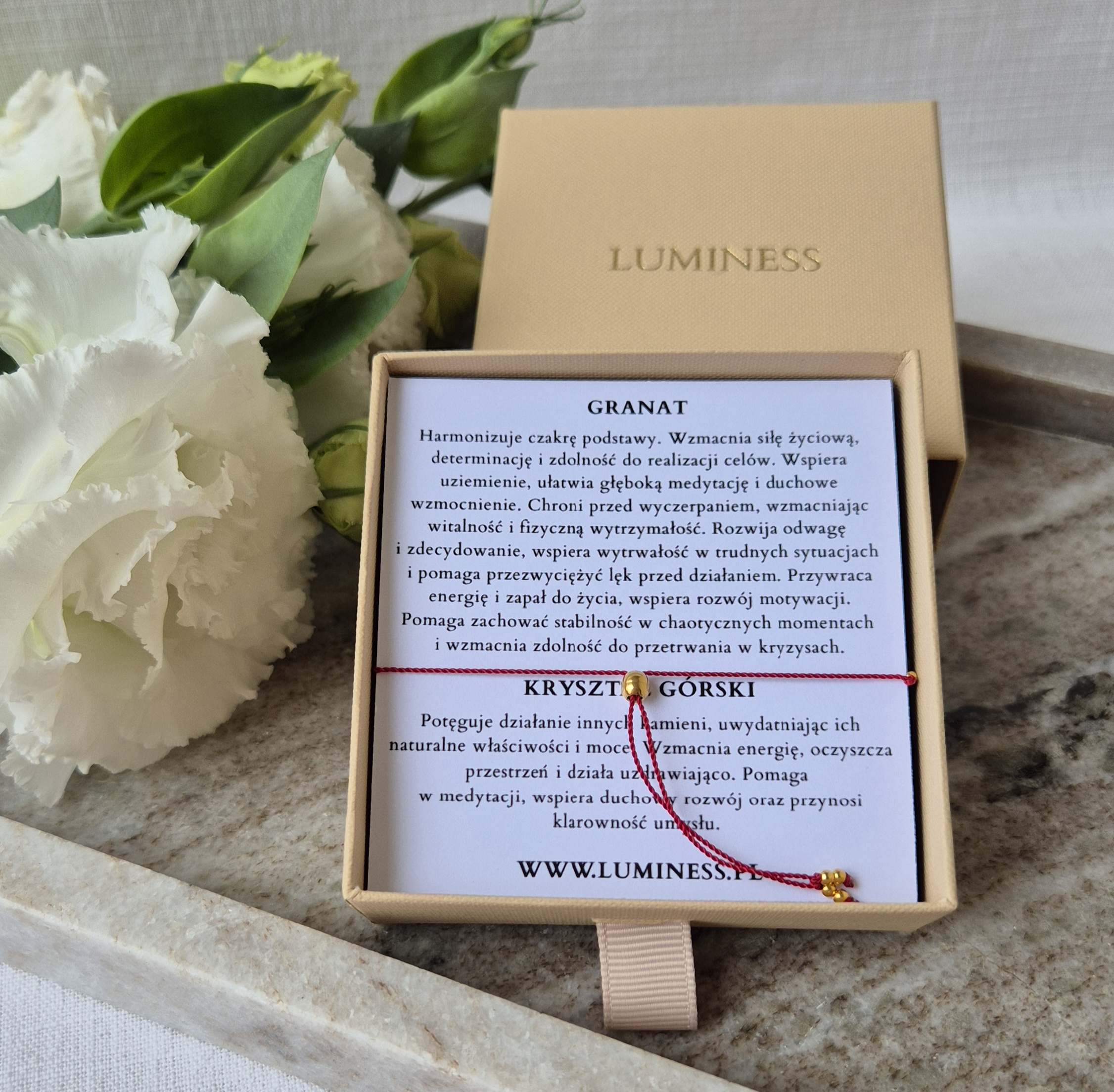 Opis minerałów zastosowanych w bransoletce