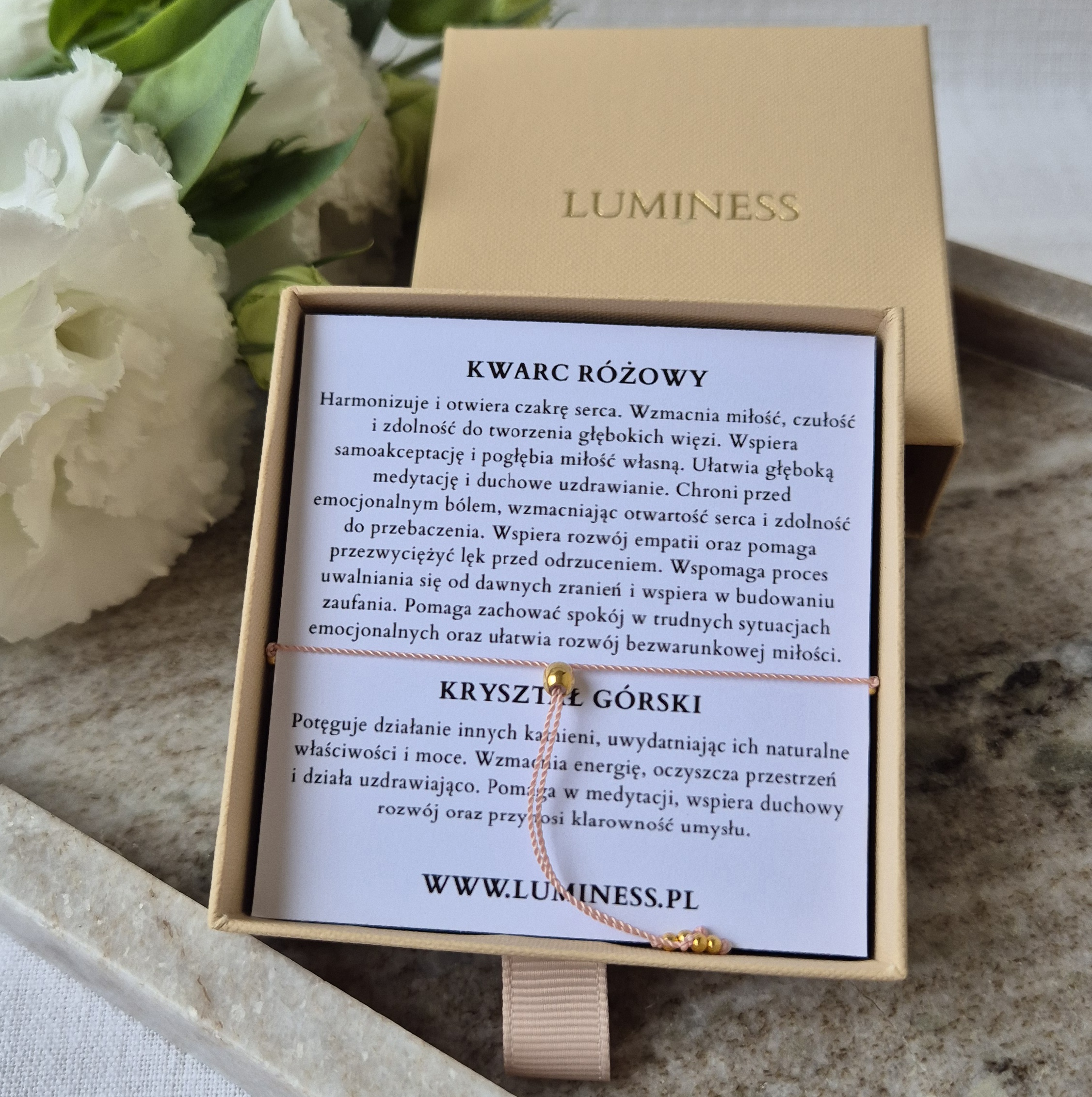 Opis minerałów zastosowanych w bransoletce