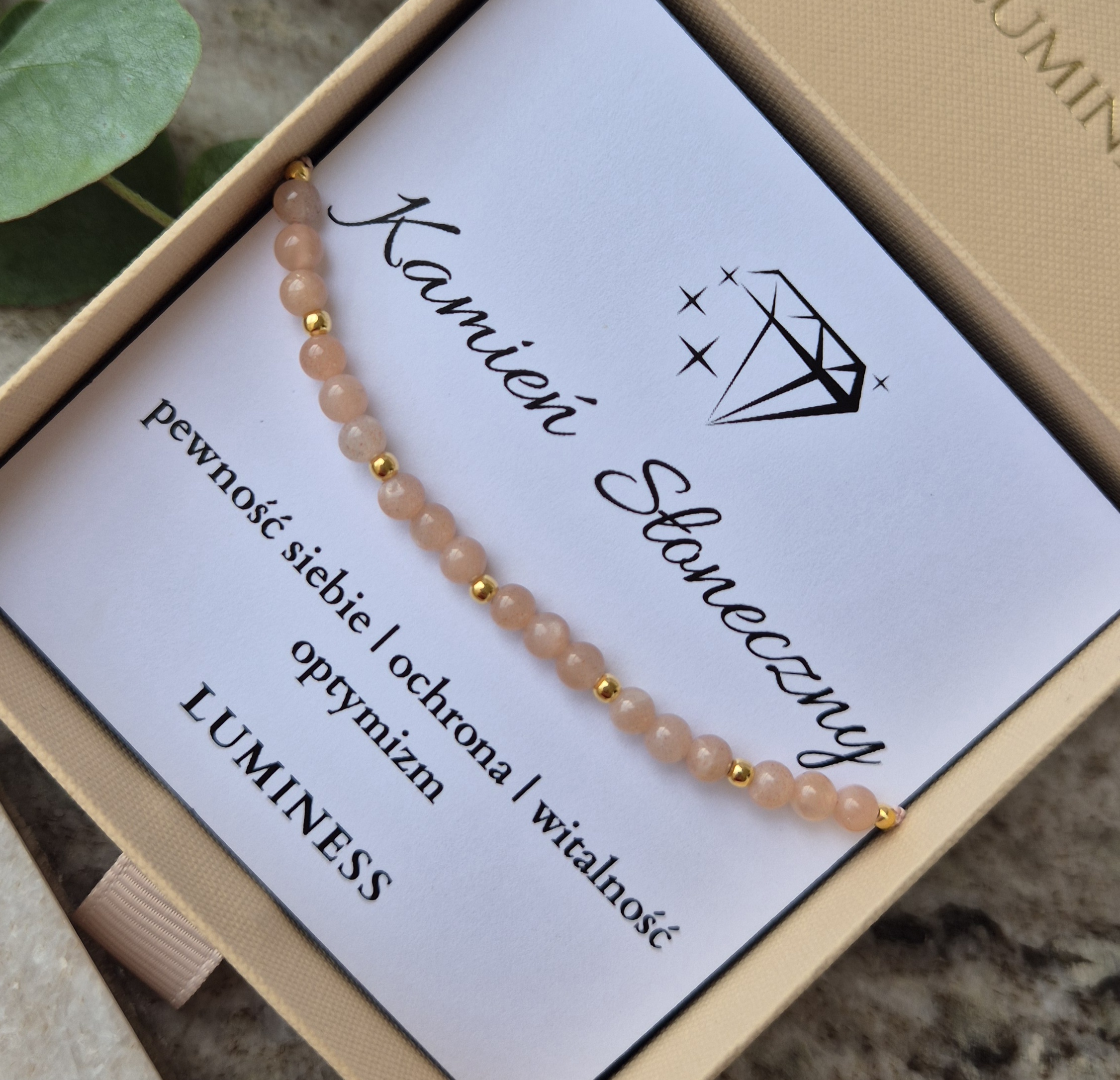 Bransoletka z KAMIENIEM SŁONECZNYM - obrazek 2