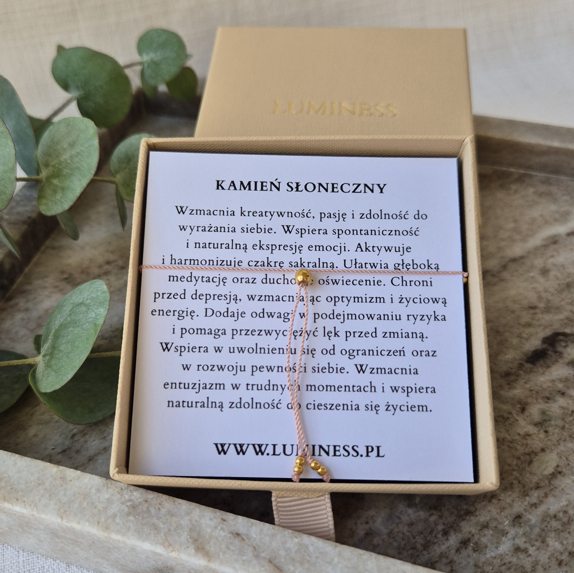 Bransoletka z KAMIENIEM SŁONECZNYM - obrazek 3