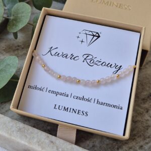 Bransoletka z KWARCEM RÓŻOWYM