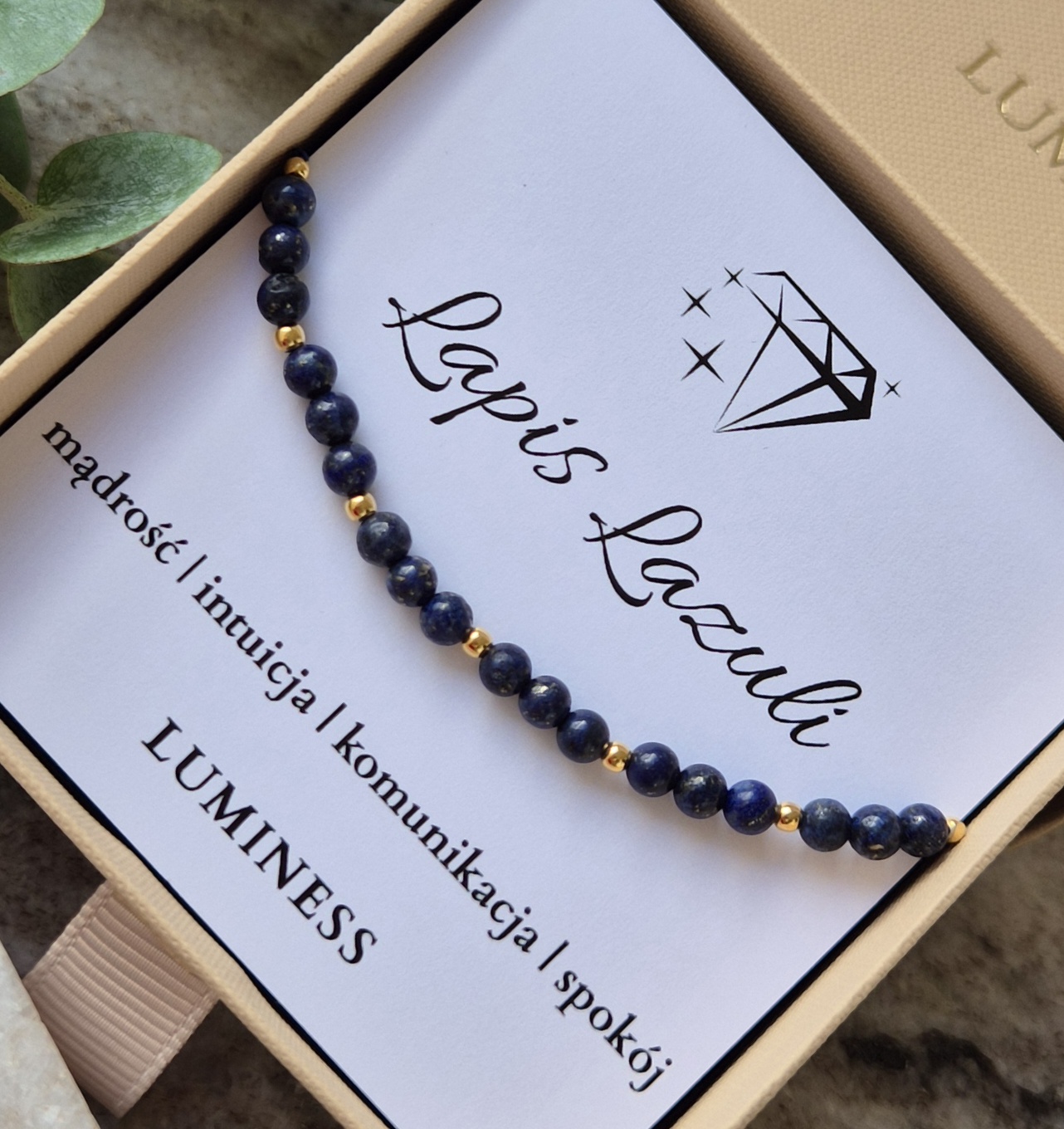 Bransoletka z LAPISEM LAZULI - obrazek 2