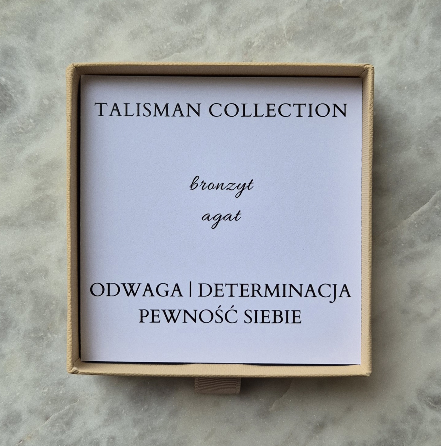 Bransoletka męska - TALIZMAN ODWAGI, DETERMINACJI I PEWNOŚCI SIEBIE z bronzytem i agatem czarnym - obrazek 5